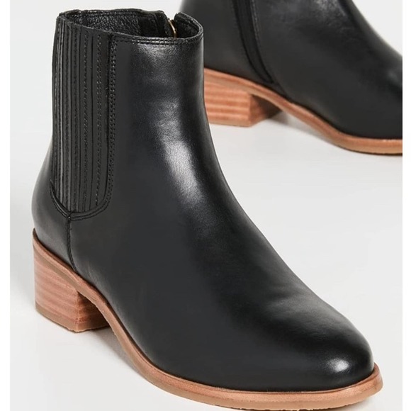 Soludos Black Leather Ankle Boots - Picture 3 of 9